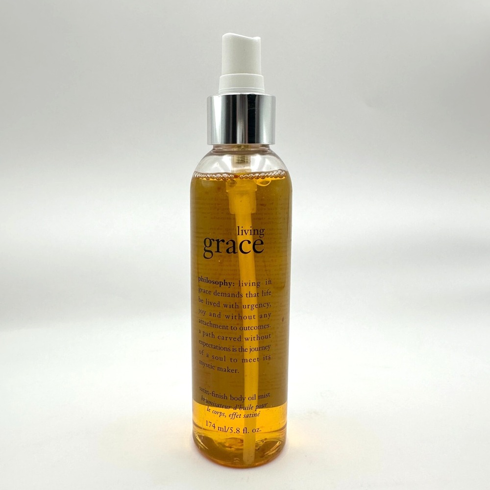 Philosophy Living Grace Body Oil Mist Spray Satin Finish 5.8fl Oz No Outer Cap